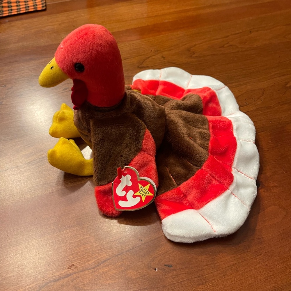 Gobbles TY Beanie Baby - ORIGINAL with errors